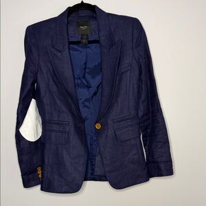 Smythe Deep Blue Blazer with Gold Button